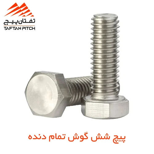 پیچ شش گوش آهنی سفید M5×30